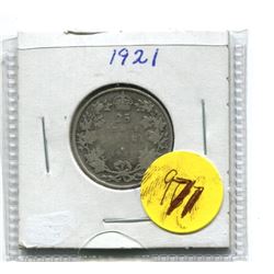 1921 George V Twenty-Five Cents