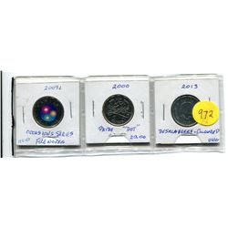 2009L Fireworks, 20.00 Fride Dot, 2013 de Salaberry Coloured, Twenty-Five Cent Coins