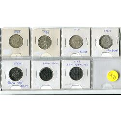 1965, 1966, 1967, 1968 Silver, 20.00 Pride Dot Quarters plus Two Medallions