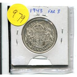 1943 Far 3 Fifty Cent Coin