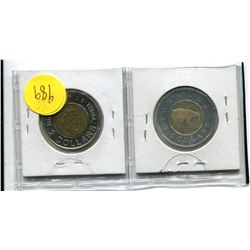 1999 Polar Bear and 2000 Ped "0" Toonies
