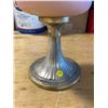 Image 2 : 1 ANTIQUE NAPHTHA LAMP 26" TALL PINK RESERVOIR AND METAL BASE