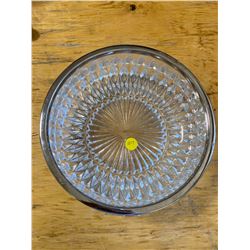 GLASS BOWL WITH SILVER TRIM