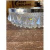 Image 3 : GLASS BOWL WITH SILVER TRIM