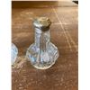 Image 2 : 1 SET CUT GLASS SALT AND PEPPER SHAKERS W/SILVER-TOPS