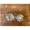 Image 4 : 1 SET CUT GLASS SALT AND PEPPER SHAKERS W/SILVER-TOPS