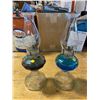 Image 1 : 1 MATCHING PAIR UNIQUE HURRICANE LAMP WICKS REMOVED BUT LAMP WORKS