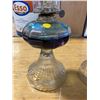 Image 2 : 1 MATCHING PAIR UNIQUE HURRICANE LAMP WICKS REMOVED BUT LAMP WORKS