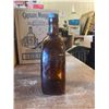 Image 4 : VINATGE BROWN GLASS LIQUOR BOTTLE WITH SCREW TOP