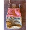 Image 3 : VINTAGE "OLD CHUM" PIP TABACCO POUCH W/ DRAWSTRINGS