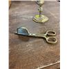 Image 4 : RARE BRASS CANDLE-SNUFFER WITH WICK TRIMMER AND HOLDER