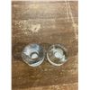 Image 2 : PAIR SMALL GLASS CANDLE HOLDERS