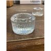 Image 4 : PAIR SMALL GLASS CANDLE HOLDERS
