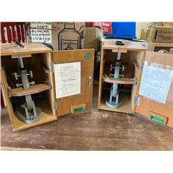 2 VINTAGE MIRCOSCOPES IN WOODEN BOXES