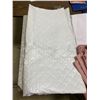 Image 2 : LOT OF 3 LARGE TABLE CLOTHES+ 2 WHITE LINEN+ 1 DUSTY ROSE LACE VINYL UNDERPAD