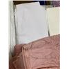 Image 4 : LOT OF 3 LARGE TABLE CLOTHES+ 2 WHITE LINEN+ 1 DUSTY ROSE LACE VINYL UNDERPAD