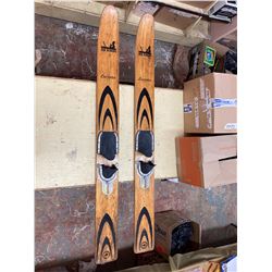 vintage woode water skis