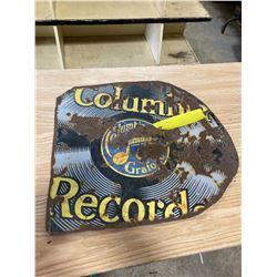 PORCELAIN SIGN COLUMBIAN RECORDS APROX 24" WIDE