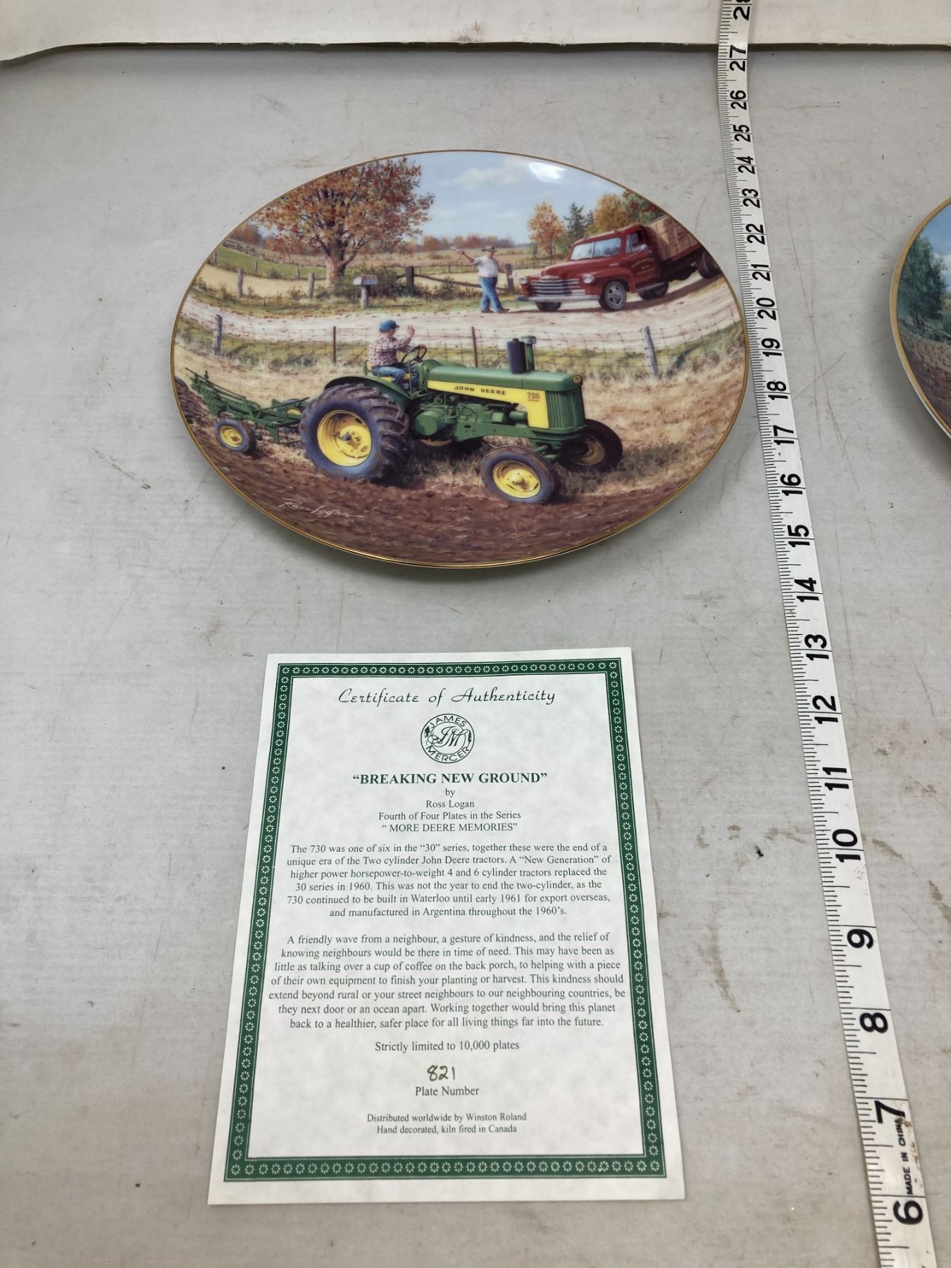 2 JOHN DEERE COLLECTABLE PLATES Schmalz Auctions
