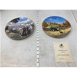 2 JOHN DEERE COLLECTABLE PLATES