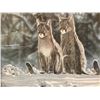 Image 3 : MOUNTIAN CATS FRAMED PICTURE 41" X 34"