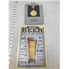 Image 1 : BEER TIN SIGN AND MEDAL