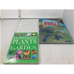 COFFEE TABLE BOOKS SATELLITE ATLAS OF THE WORLD + PLANT BOOK