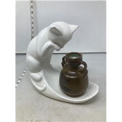 CAT AND JUG ORNAMENTS