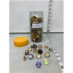 350 LAPEL PINS CANADIAN TOWNS + PROVINCES BC TO ONTARIO