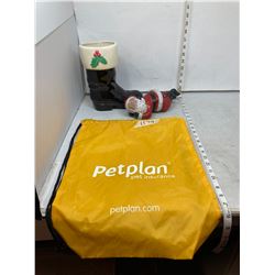 CERAMIC SANTA AND SANTA BOOT