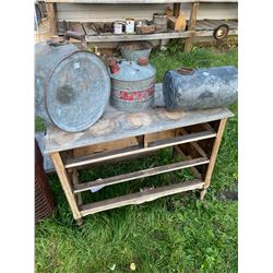 3 VINTAGE GAS CANS