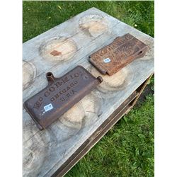 2 McCORMICK CAST MOWER LIDS USA CANADA