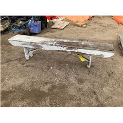 WOODEN WHITE BENCH