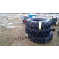 THREE 14 X 24 GRADER TIRES (TWO NEWER MICHELIN'S, ONE NYLON)