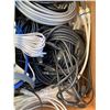 Image 3 : BOX OF MISC HDMI CABLES, POWER BARS, CAT 5 CABLES, INTERNET , VGA/RCA CABLES, ECT