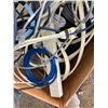 Image 6 : BOX OF MISC HDMI CABLES, POWER BARS, CAT 5 CABLES, INTERNET , VGA/RCA CABLES, ECT