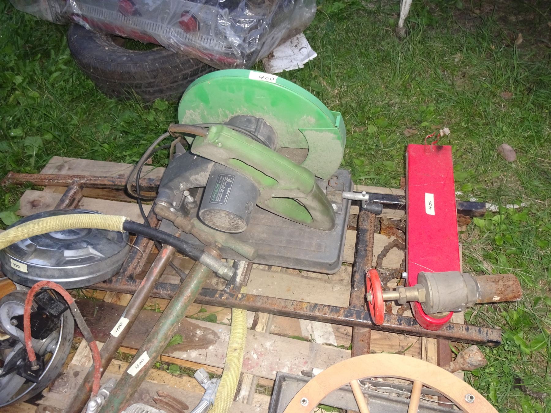 14" Metal Cut Off Saw, Hydraulic Hose, 5' Metal Ladder, Fire Hose Valve