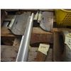 Axe head, 3 trowels, roller handle, misc.