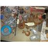 Image 1 : Misc. Box of Bolts, 4 Clamps, Knives, Onan Parts, Fence Tightener