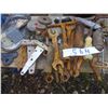 Image 1 : RUST TOOLS + ASSORTED PULLEYS + OLD CAN RADITON SEAL + ECT
