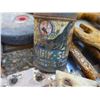 Image 4 : RUST TOOLS + ASSORTED PULLEYS + OLD CAN RADITON SEAL + ECT