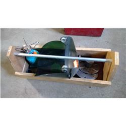 TOOL TRAY W/FACE SHIELD, TURN BUCKLES, HEATER, ECT.