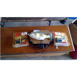 BILLY BASS AND TWO 4.8VOLT BATTERY PACKS (NEW)