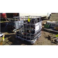 METAL CONTAINER W/CONTENTS