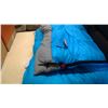 Image 3 : 2 blue coleman sleeping bags and brown foam matteress