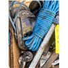 Image 2 : BOX OF ROPE, C CLAMPS, STEEL CUTTING DISC, OIL CANISTER