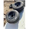 Image 1 : (4) TIRES, 4.80 8NHS GARLISLE IMPLEMET 5 BOLT RIMS
