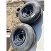 Image 1 : (4) TIRES, 4.80 8NHS GARLISLE IMPLEMET 5 BOLT RIMS