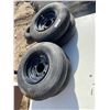 Image 1 : (4) TIRES, 4.80 8NHS GARLISLE IMPLEMET 5 BOLT RIMS