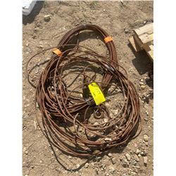 2 ROLLS 3/8" CABLE W/HOOKS